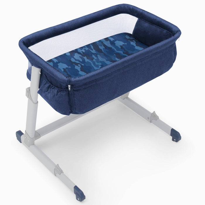 babyGap by Delta Children Whisper Bedside Bassinet Sleeper with Breathable Mesh and Adjustable Heights - Navy Camo (LOCAL PICKUP ONLY)