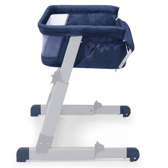 babyGap by Delta Children Whisper Bedside Bassinet Sleeper with Breathable Mesh and Adjustable Heights - Navy Camo (LOCAL PICKUP ONLY)