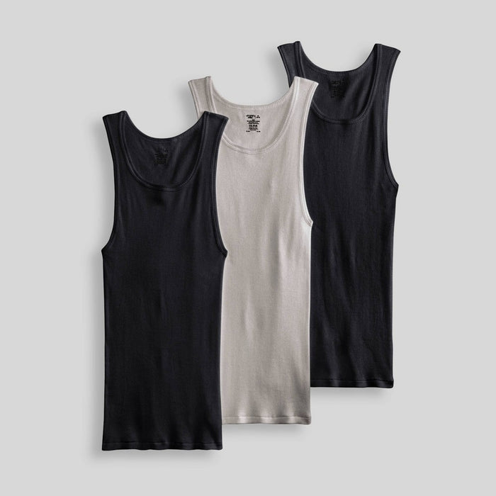 Jockey Generation Men's Stay New Cotton Tank 3pk - Black/Gray S