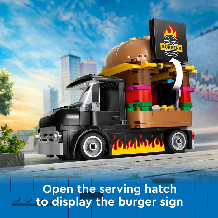 LEGO City Burger Truck Toy Building Set, Pretend Play Toy 60404