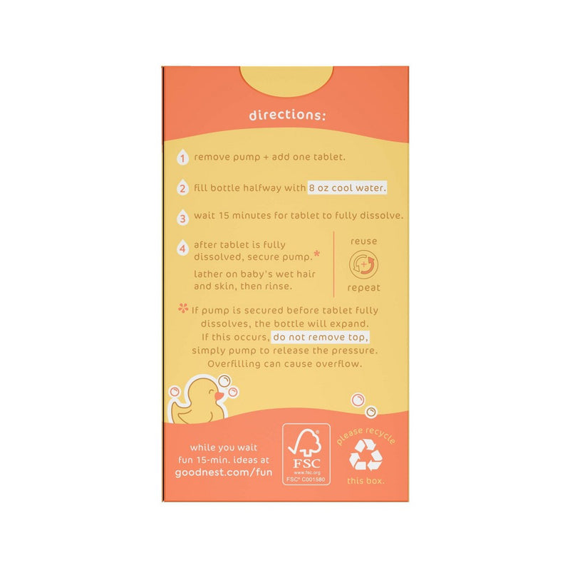 Goodnest 3-in-1 Wash, Shampoo and Soak Tablet Refills - Soothe Chamomile - 12oz