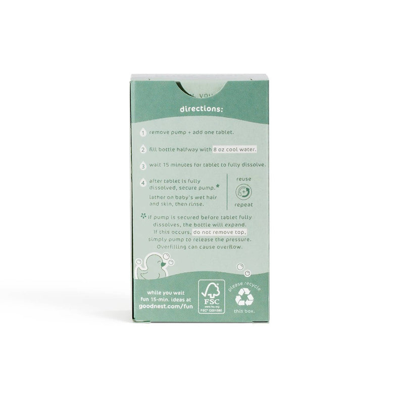 Goodnest 3-in-1 Wash, Shampoo and Soak Tablet Refills - Fresh Cucumber Aloe - 12oz