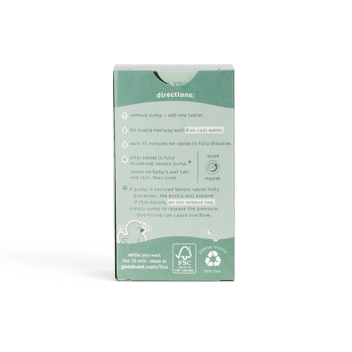 Goodnest 3-in-1 Wash, Shampoo and Soak Tablet Refills - Fresh Cucumber Aloe - 12oz