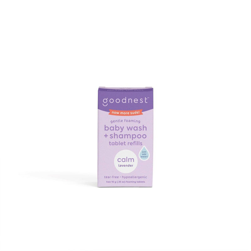 Goodnest 2-in-1 Baby Wash and Shampoo Tablet Refills - Calm Lavender - 12oz