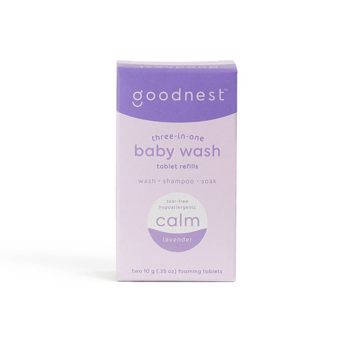 Goodnest 2-in-1 Baby Wash and Shampoo Tablet Refills - Calm Lavender - 12oz