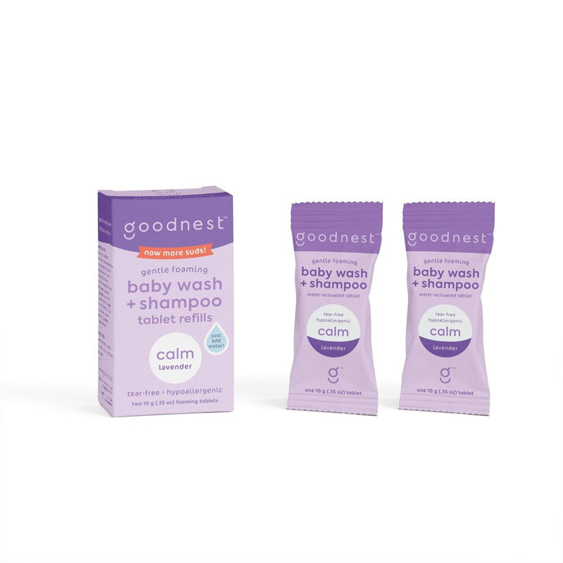 Goodnest 2-in-1 Baby Wash and Shampoo Tablet Refills - Calm Lavender - 12oz