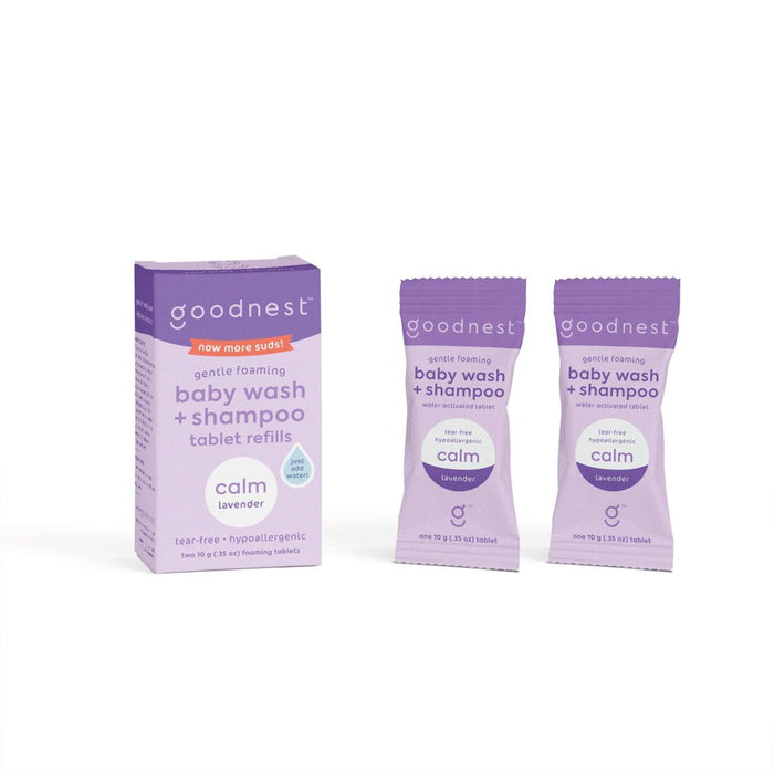 Goodnest 2-in-1 Baby Wash and Shampoo Tablet Refills - Calm Lavender - 12oz