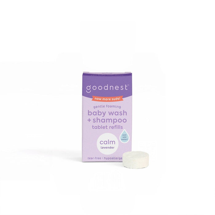 Goodnest 2-in-1 Baby Wash and Shampoo Tablet Refills - Calm Lavender - 12oz