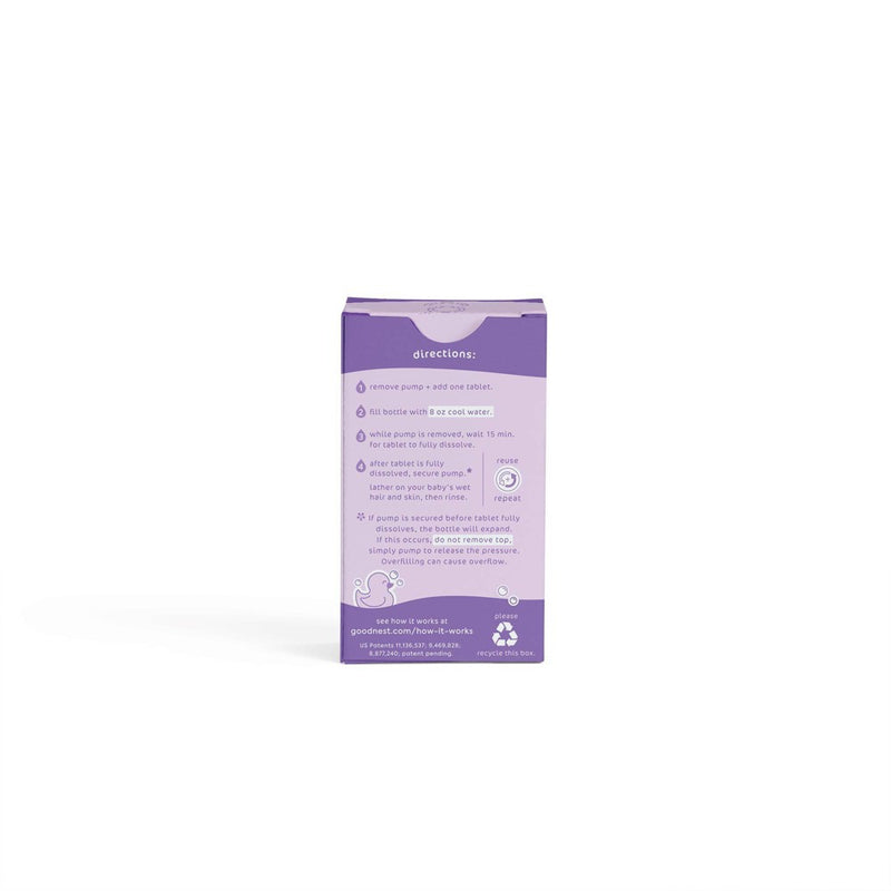 Goodnest 2-in-1 Baby Wash and Shampoo Tablet Refills - Calm Lavender - 12oz
