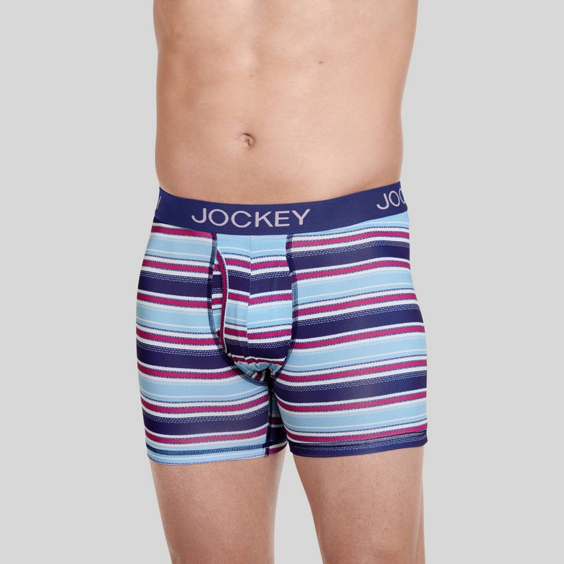 Jockey Generation Men's Striped Microfiber Stretch Boxer Briefs - M