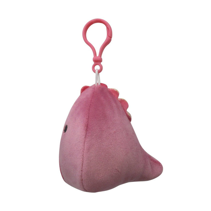 Squishmallows 3.5" Poleena the Wine Red Dino Clip-On Plush Toy