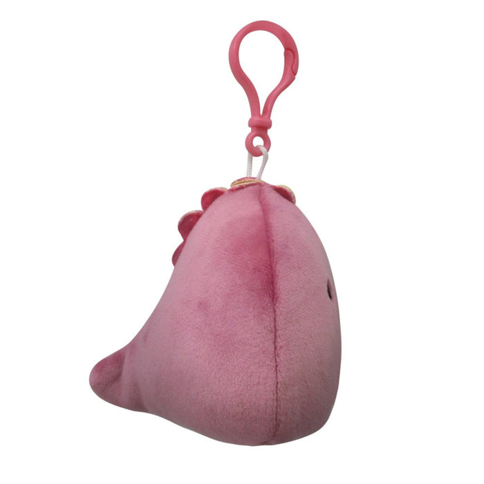 Squishmallows 3.5" Poleena the Wine Red Dino Clip-On Plush Toy