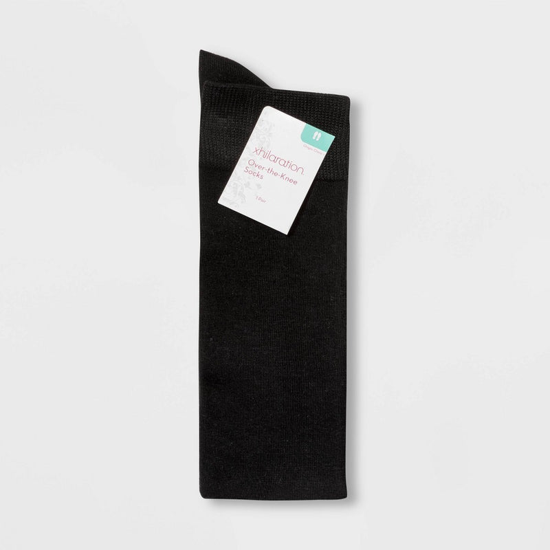 Women's Over The Knee Socks - Xhilaration Black 4-10
