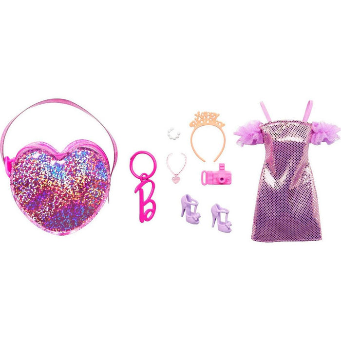 Barbie Clothes, Deluxe Bag with Birthday Outfit and Themed Accessories