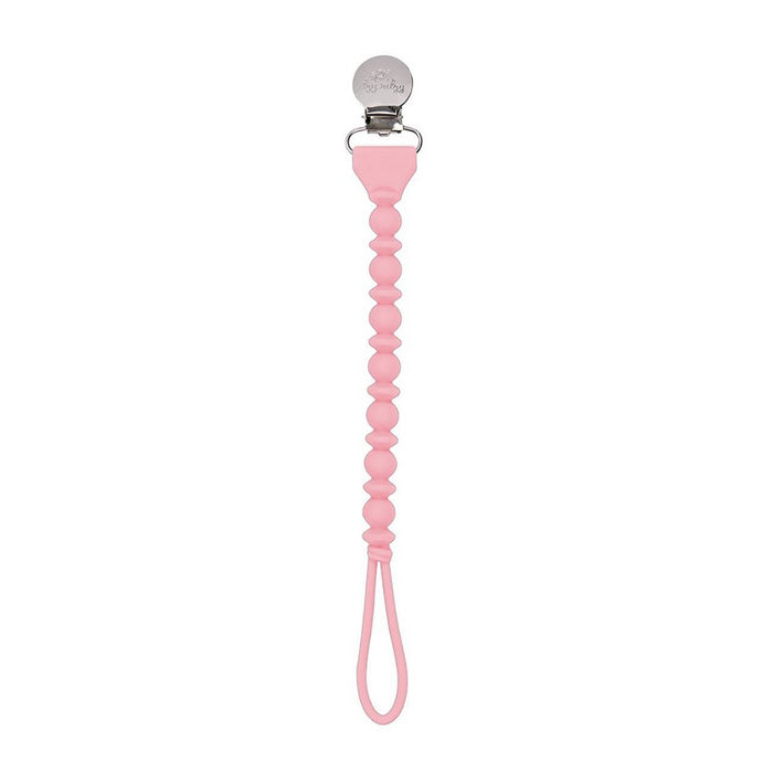 Itzy Ritzy Sweetie Beaded Strap Pacifier Clip - Pink
