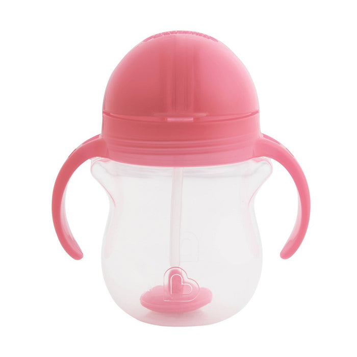 Munchkin Click Lock Weighted Straw Trainer Cup - 7oz - Pink