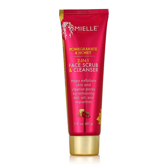 Mielle Organics 2 in 1 Our Pomegranate Honey Face Scrub and Cleanser - Scented - 3oz