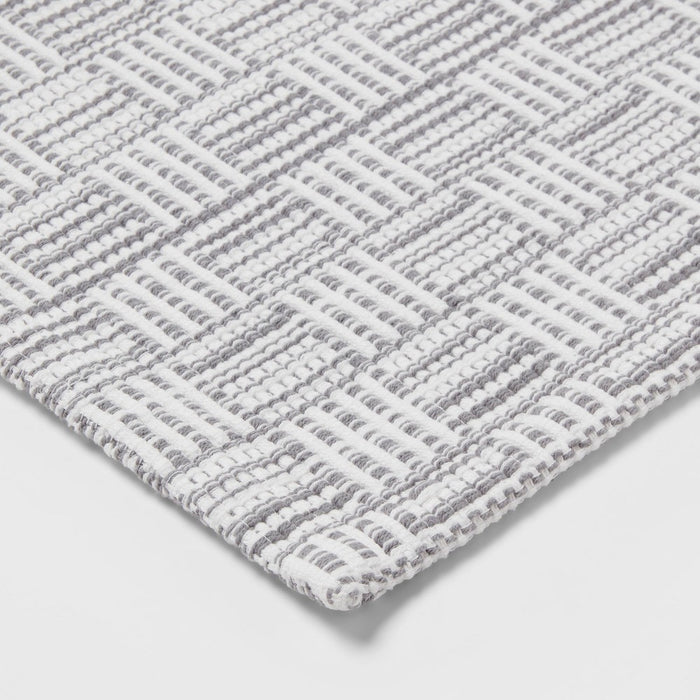 2pc 17"x24" Modern Rug Set Gray - Threshold
