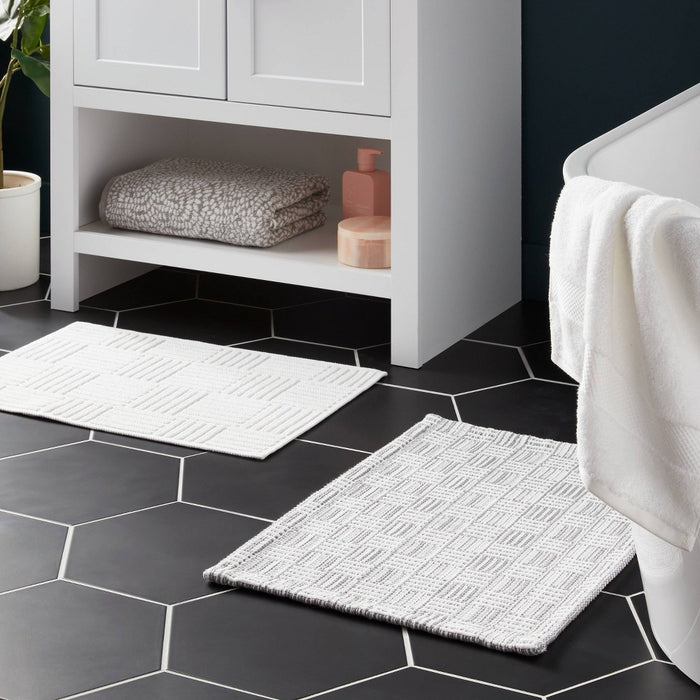 2pc 17"x24" Modern Rug Set Gray - Threshold