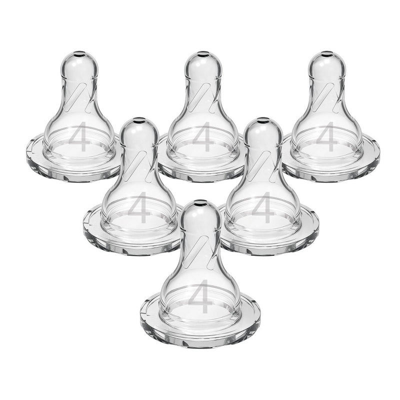 Dr. Brown's Narrow Baby Bottle Nipples - Level 4 - Fast Flow - 9 Months+ - 6pk