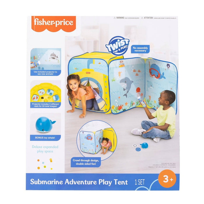 Fisher Price Pop Up Play Tent Submarine Adventure with Educational Role Play and Bonus Projector Toy