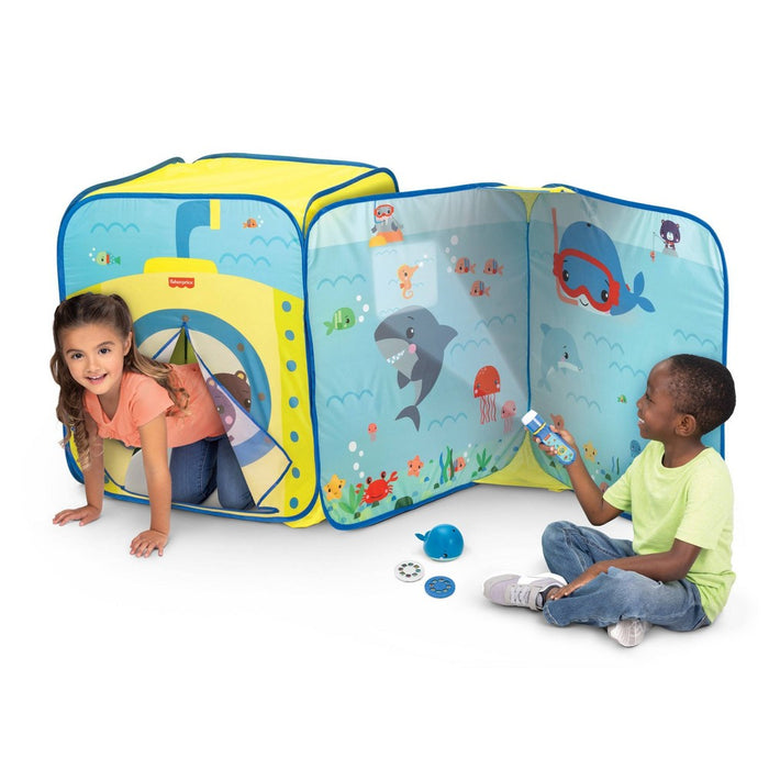 Fisher Price Pop Up Play Tent Submarine Adventure with Educational Role Play and Bonus Projector Toy