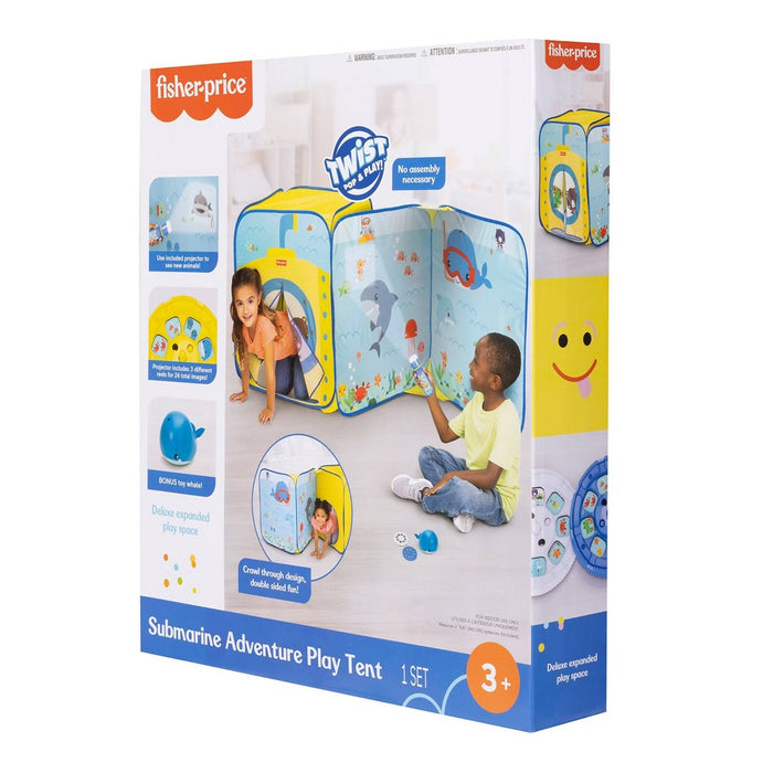 Fisher Price Pop Up Play Tent Submarine Adventure with Educational Role Play and Bonus Projector Toy