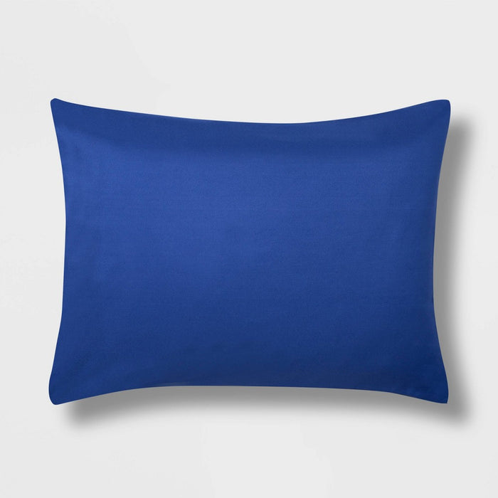 Standard Reversible Microfiber Solid Comforter Sham Navy/Blue - Room Essentials