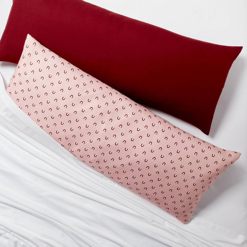 2pk Body Pillow Cover Maroon/Light Pink Rainbow - Room Essentials