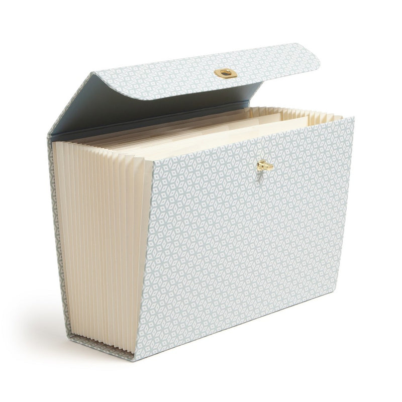 U Brands 19 Pocket Expanding File Folder Powder Blue