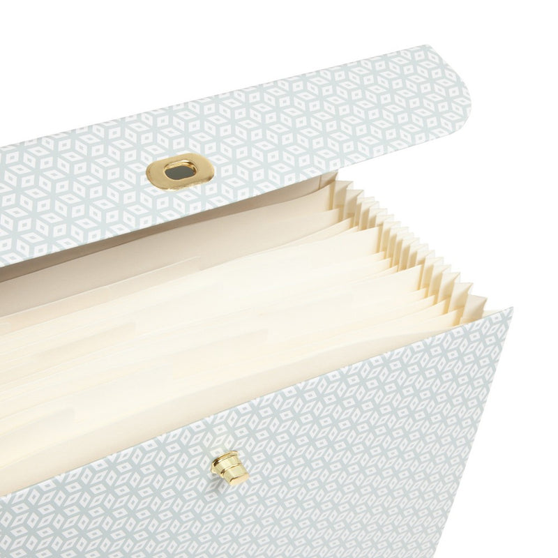 U Brands 19 Pocket Expanding File Folder Powder Blue
