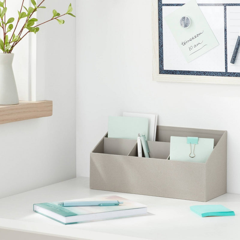 Canvas Desk Tool Holder/Organizer Gray - Brightroom