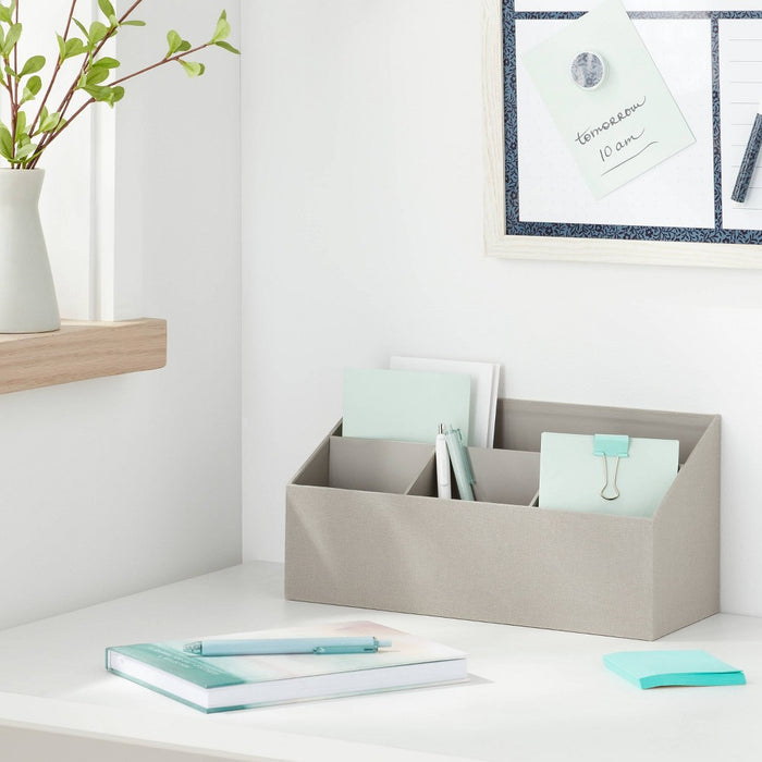 Canvas Desk Tool Holder/Organizer Gray - Brightroom