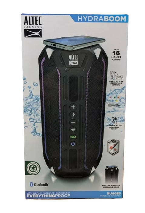 Altec Lansing HydraBoom Waterproof Bluetooth Speaker - Black *SEE DETAILS*