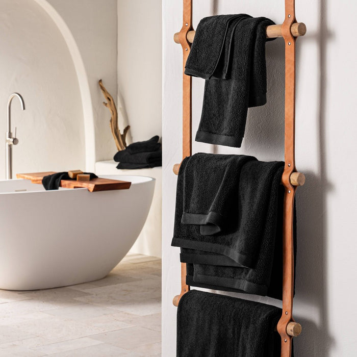 Organic Hand Towel Black - Casaluna