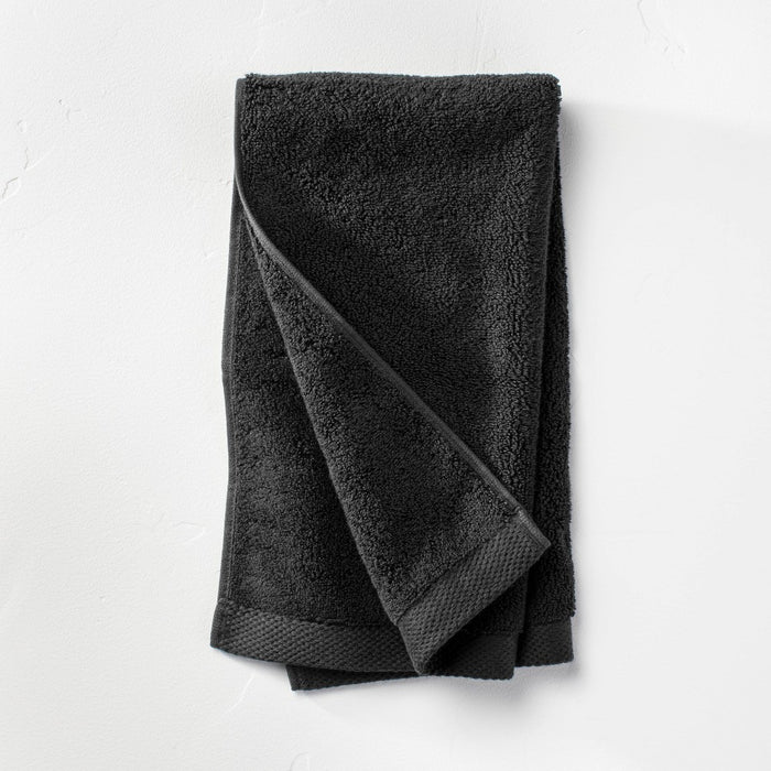 Organic Hand Towel Black - Casaluna