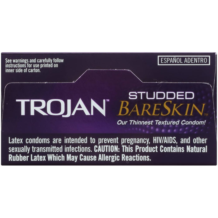 Trojan Studded BareSkin Premium Lube Condoms - 10ct