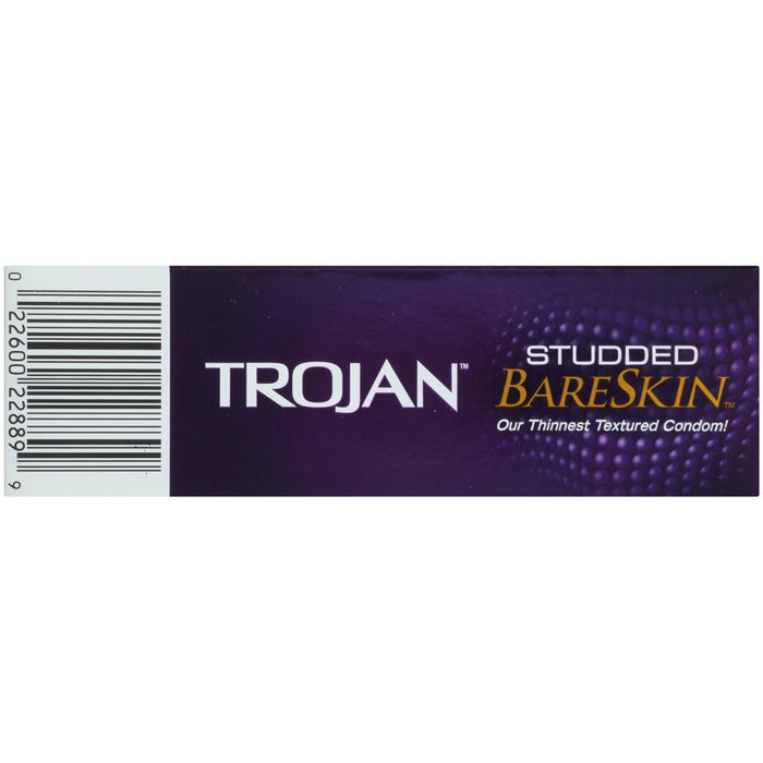 Trojan Studded BareSkin Premium Lube Condoms - 10ct