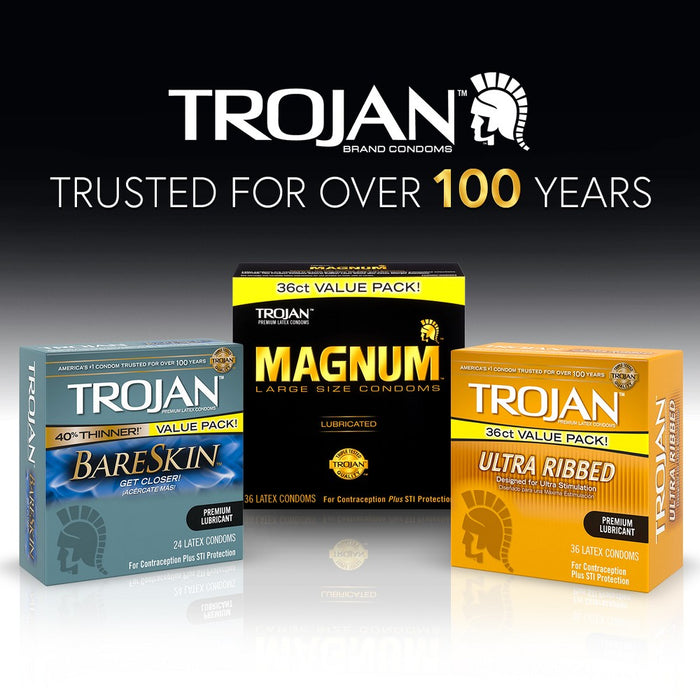 Trojan Studded BareSkin Premium Lube Condoms - 10ct