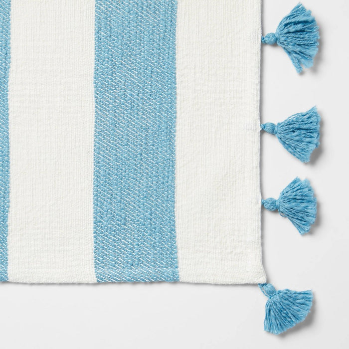 Cotton Preppy Stripe Placemat Blue/White - Opalhouse