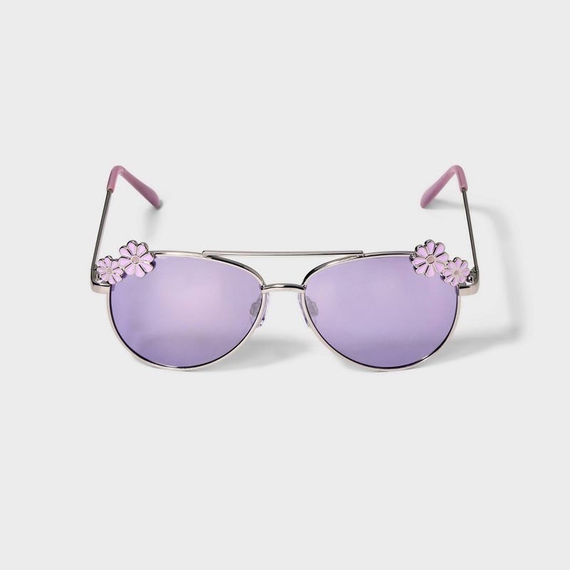 Girls' Daisy Aviator Sunglasses - Cat & Jack Purple