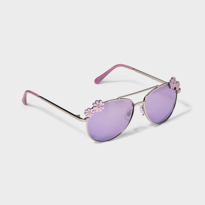 Girls' Daisy Aviator Sunglasses - Cat & Jack Purple