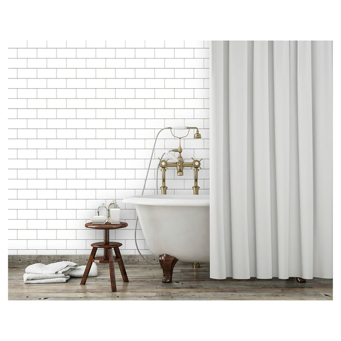 Subway Tile Peel & Stick Wallpaper White - Threshold