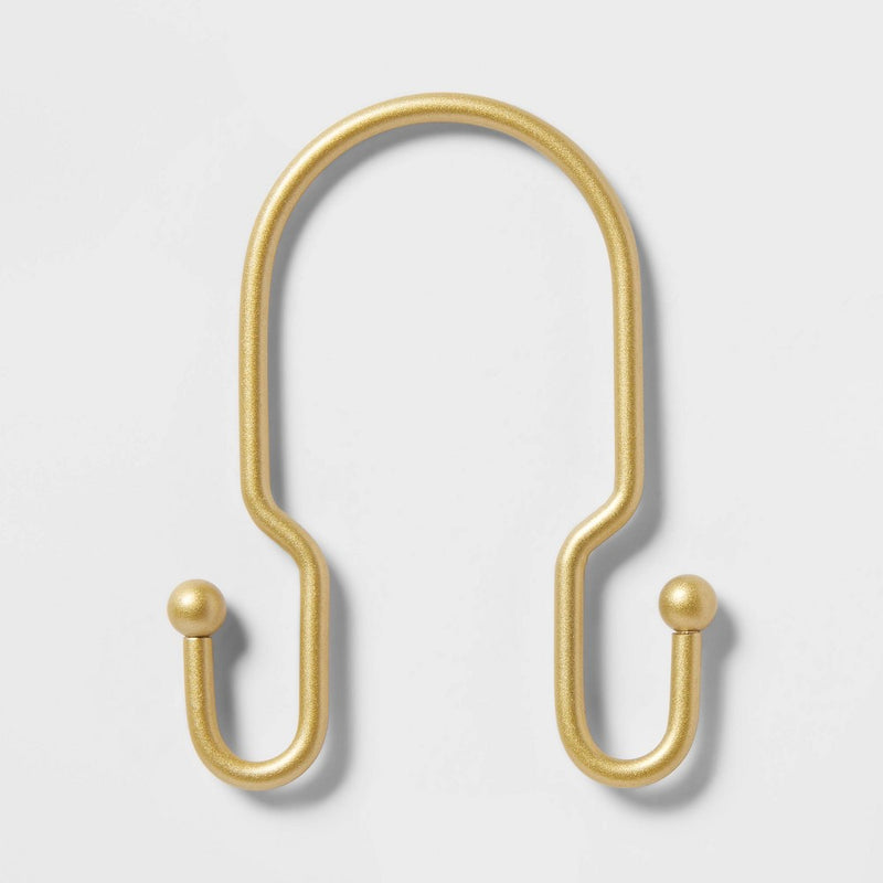 Metal Double Shower Hooks Brass - Room Essentials