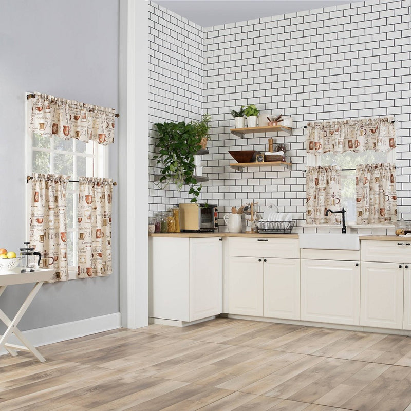 54"x14" Bristol Coffee Shop Window Valance Ivory - No. 918