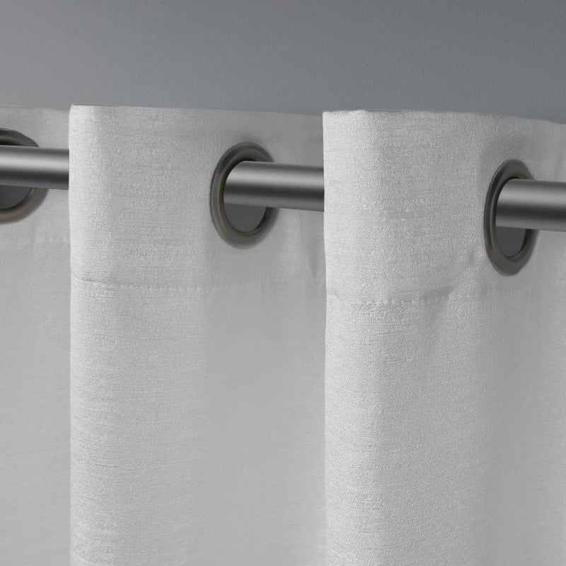 63"x54" Virenze Faux Silk Grommet Top Window Curtain Panel Winter - Exclusive Home
