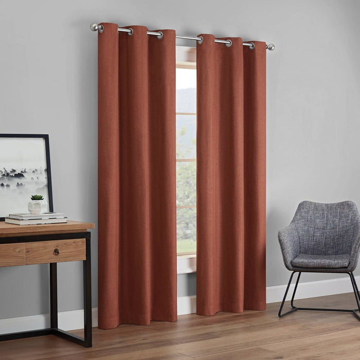 1pc 42"x84" Blackout Windsor Curtain Panel Burnt Henna - Eclipse