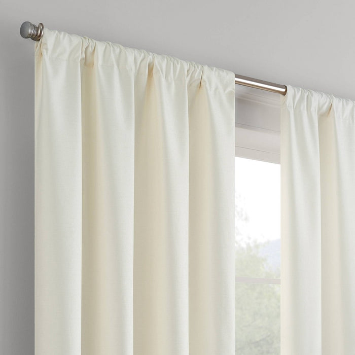 54"x42" Kenna Thermaback Blackout Curtain Panel Ivory - Eclipse