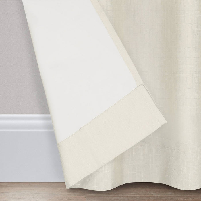 54"x42" Kenna Thermaback Blackout Curtain Panel Ivory - Eclipse