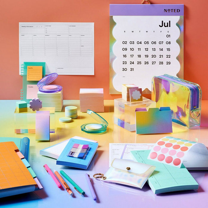 Post-it Iridescent Pen Pouch with Blue Zipper